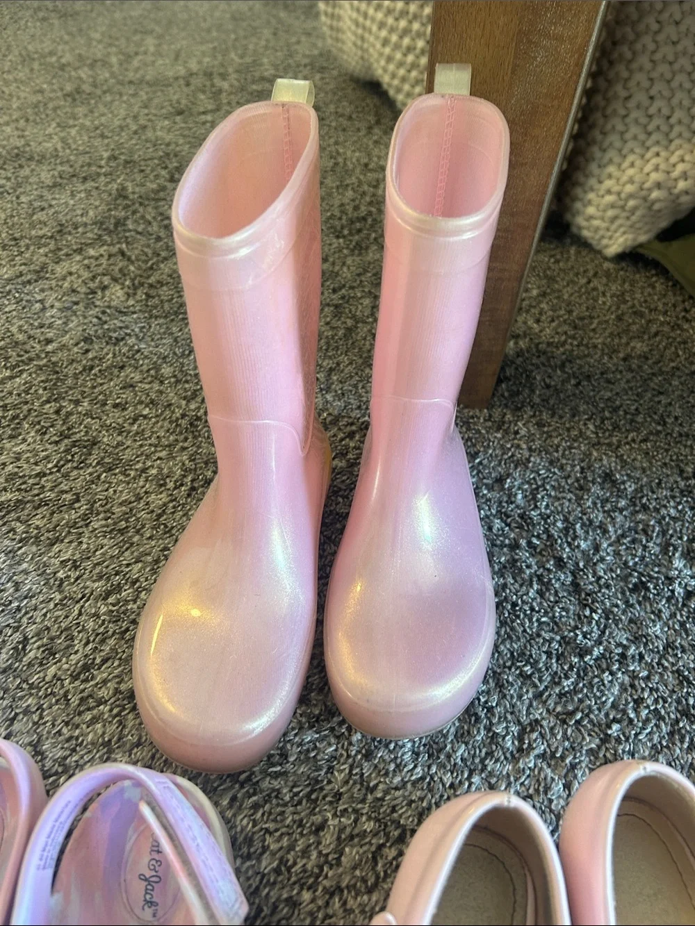3 pairs girls shoes. Sandals size 11, heels and boots size 12